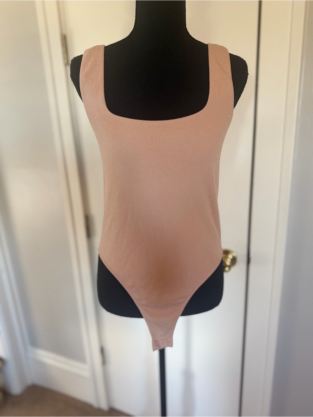 a new day Girls' Square Neck One-Piece in Blush Tan